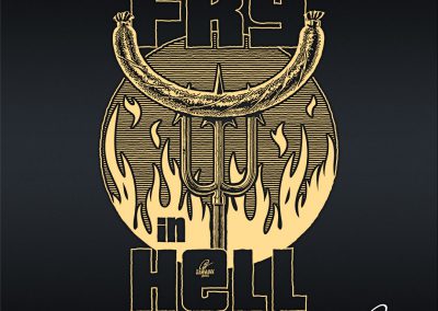 Handlettering Fry in hell! – handgezeichnete Schriftzüge, Lettering, Ambigramme, Typographie, Typography, Kalligraphie, Calligraphy, Sprüche, Weisheiten, Wortspiele, Zitate