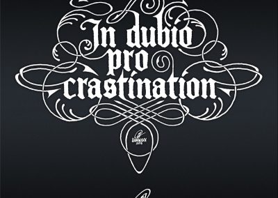Handlettering In dubio pro crastination – handgezeichnete Schriftzüge, Lettering, Ambigramme, Typographie, Typography, Kalligraphie, Calligraphy, Sprüche, Weisheiten, Wortspiele, Zitate
