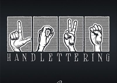 Handlettering „LOVE“ in Gebärden-Alphabet – handgezeichnete Schriftzüge, Lettering, Ambigramme, Typographie, Typography, Kalligraphie, Calligraphy, Sprüche, Weisheiten, Wortspiele, Zitate