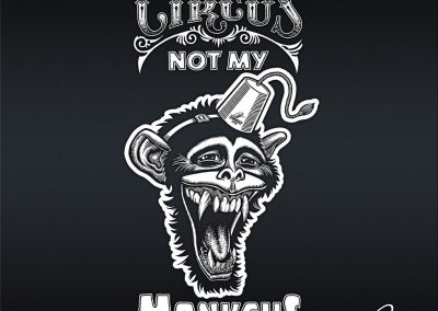 Handlettering Not my circus. Not my monkeys. – handgezeichnete Schriftzüge, Lettering, Ambigramme, Typographie, Typography, Kalligraphie, Calligraphy, Sprüche, Weisheiten, Wortspiele, Zitate